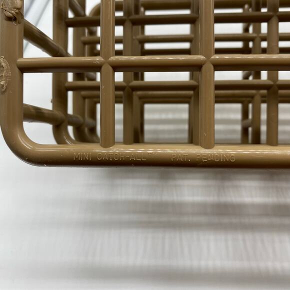 Yaffa Tan Brown Plastic Modular Mini Catch-All 1983 Wall Hanging Desk Organizer - Picture 9 of 11